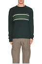 view 4 of 4 Mohair Stripe Knit Sweater in Dark Green