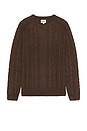 view 1 of 4 Mohair Fishermans Knit Sweater in Chocolate