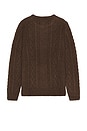 view 2 of 4 Mohair Fishermans Knit Sweater in Chocolate