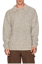 view 3 of 4 Kinetic Collared Knit Sweater in Tobacco