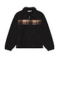 view 1 of 5 Checkered Fleece Quarter Zip in Black