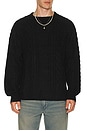 view 1 of 4 Mohair Fishermans Knit Sweater in Black