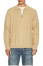 view 1 of 4 Mohair Quarter Zip Fisherman Sweater in Incense
