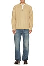 view 3 of 4 Mohair Quarter Zip Fisherman Sweater in Incense