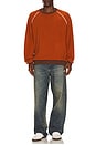 view 3 of 4 Pipe Polar Crewneck Pullover in Burnt Orange