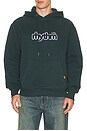 view 1 of 5 Applique Fleece Hoodie in Dark Pine