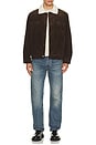 view 3 of 4 Flannel Lined Cord Trucker Jacket in Chocolate