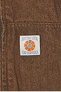 view 3 of 5 Insulated Denim Work Jacket in Washed Brown