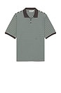 view 1 of 4 Stripe Short Sleeve Polo in Charcoal