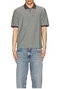 view 4 of 4 Stripe Short Sleeve Polo in Charcoal