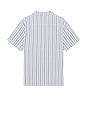 view 2 of 4 Vacation Stripe Short Sleeve Shirt in Blue