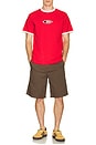 view 5 of 5 Sun Dome Ringer Vintage T-Shirt in Red