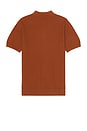 view 2 of 3 Textured Knit Short Sleeve Polo in Clay