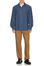 view 3 of 4 CAMISA DE MANGA LARGA TEXTURED in Washed Indigo