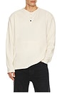 view 1 of 4 Vintage Terry Long Sleeve Henley in Natural