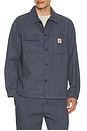 view 1 of 5 Hickory Stripe Work Shirt in Navy