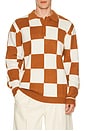 view 1 of 4 Rhumba Check Knit Polo in Brown