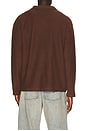 view 2 of 4 Vintage Terry Long Sleeve Polo in Chocolate