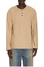 view 1 of 4 Vintage Terry Long Sleeve Henley in Incense