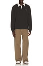 view 4 of 5 Koa Vintage Rugby Long Sleeve Polo in Black