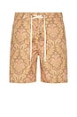 view 1 of 3 Paisley Swim Short in Tobacco