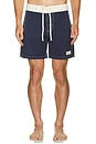view 6 of 7 Breakers Block Swimtrunk in Stone Blue