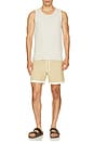 view 3 of 5 Heritage Hem Swim Trunk in Sand