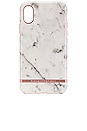 view 1 of 3 White Marble & Rose iPhone X/XS Case in White Marble & Rose