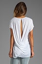 view 2 of 3 Carla Draped Open Back Tee in White