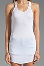 view 3 of 3 Kesha Extra Long Racerback Tank in White