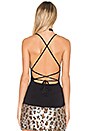 view 4 of 5 x REVOLVE Lulu Halter Criss Cross Tank in Black French Terry
