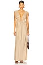 view 1 of 3 Calli Ruched Front Tie Dress in Coconut