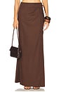 view 1 of 6 Callen Side Tie Maxi Skirt in Chocolate