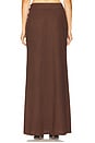 view 4 of 6 Callen Side Tie Maxi Skirt in Chocolate