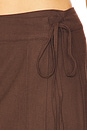 view 6 of 6 Callen Side Tie Maxi Skirt in Chocolate