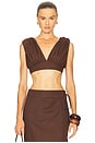 view 1 of 4 Piper V Front Top in Chocolate