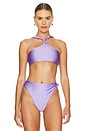 view 1 of 4 Twisted Halter Bikini Top in Orchid