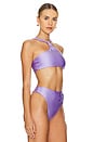 view 2 of 4 Twisted Halter Bikini Top in Orchid