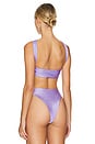 view 3 of 4 Twisted Halter Bikini Top in Orchid
