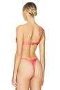 view 3 of 4 Underwire Twisted Strap Bikini Top in Flamingo