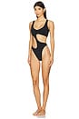 view 3 of 4 Harlow Cut-Out One Piece Swimsuit in Black
