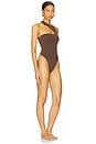 view 2 of 4 Mason High-Neck One Piece Swimsuit in Chocolate