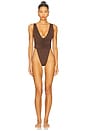 view 1 of 3 Echo One Piece Swimsuit in Chocolate