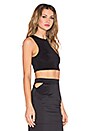view 2 of 4 Blessed Cut Out Crop Top in Black