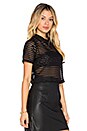 view 2 of 3 Parallel Lines Crop Top in Black