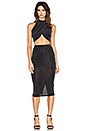 view 4 of 4 FALDA SHIMMER in Black Swirl Print