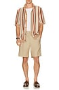 view 4 of 4 Sussex Single Pleat Shorts in Camel