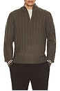 view 1 of 4 Tuscano Quarter Zip Sweater in Khaki Green