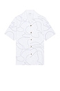view 1 of 3 Menton Shirt in White & Air Force Blue