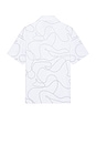 view 2 of 3 Menton Shirt in White & Air Force Blue